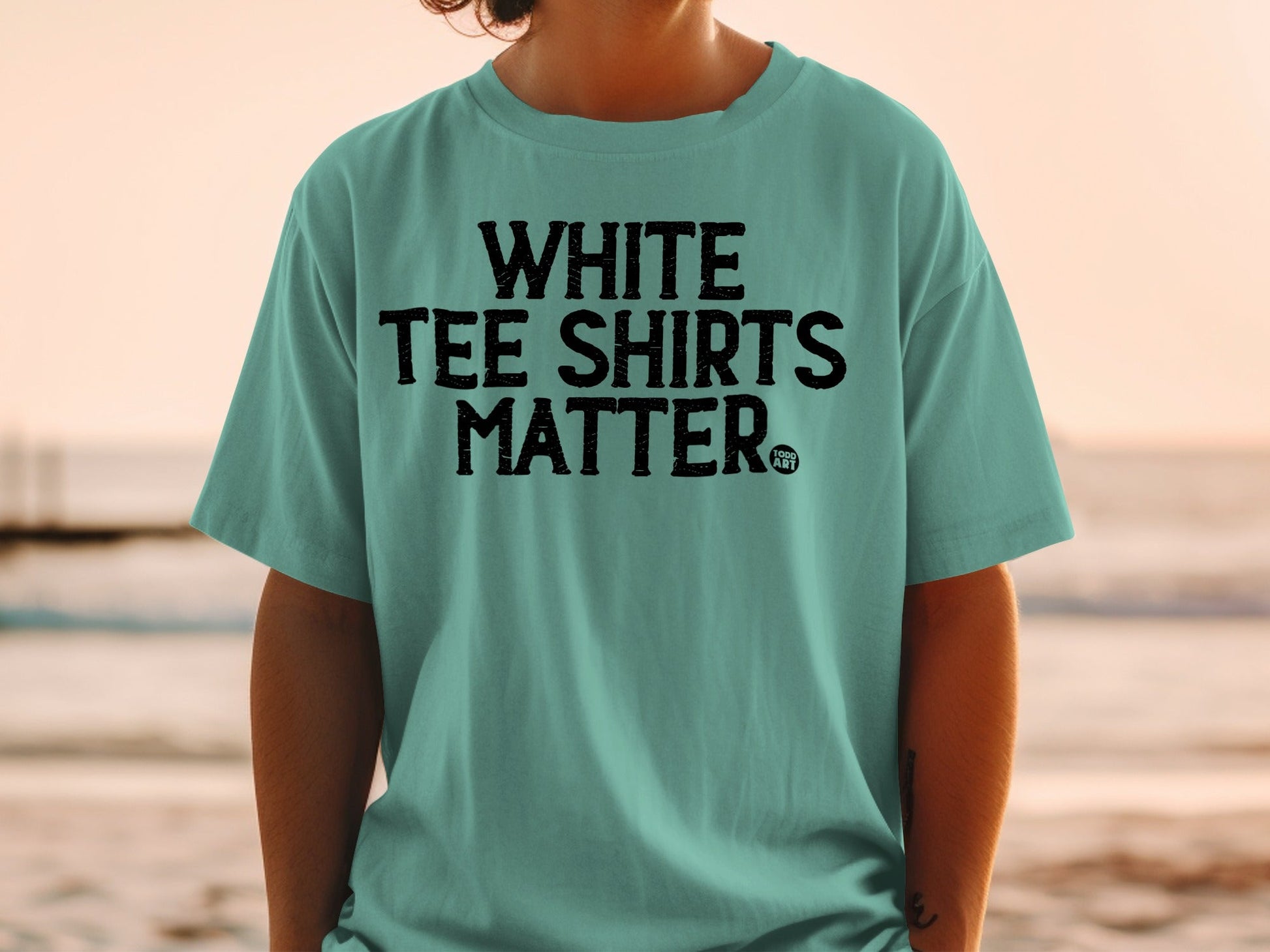 WHITE TEE SHIRTS MATTER Statement Graphic T-Shirt