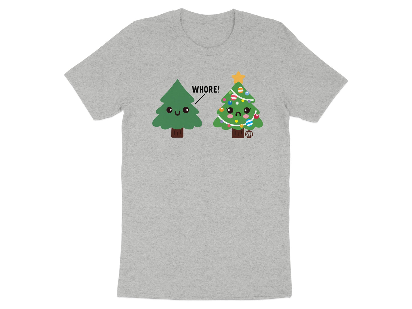 Fun Christmas T-Shirt with Humorous Tree Design