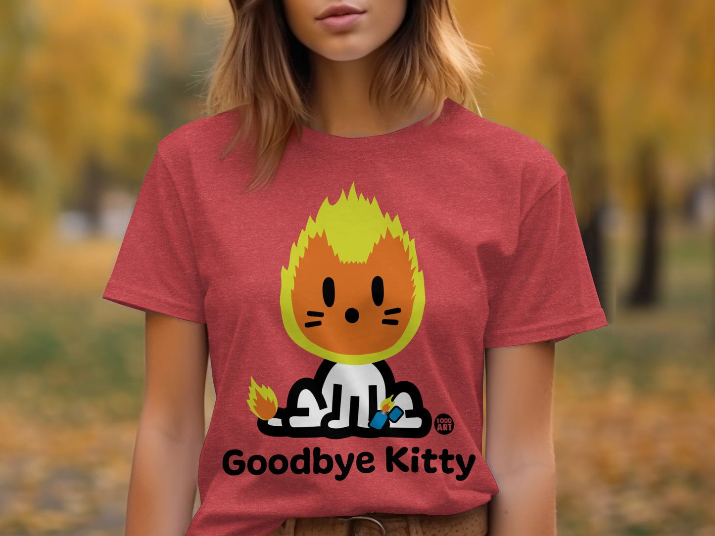 Goodbye Kitty Graphic Casual Wear for Everyday Use