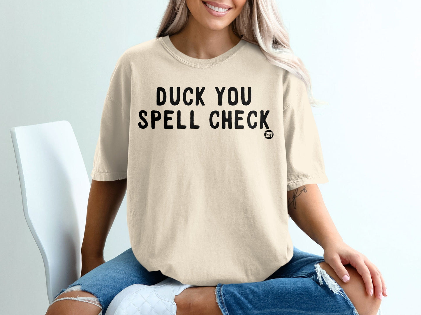 Duck You Spell Check Graphic T-Shirt for Sale Now