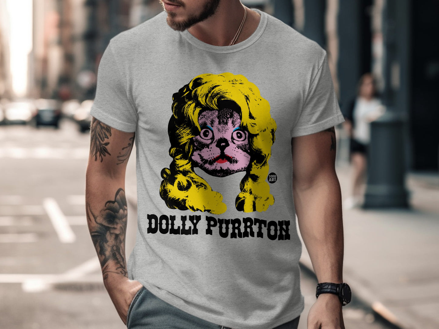 Dolly Purrton Graphic Design T-Shirt