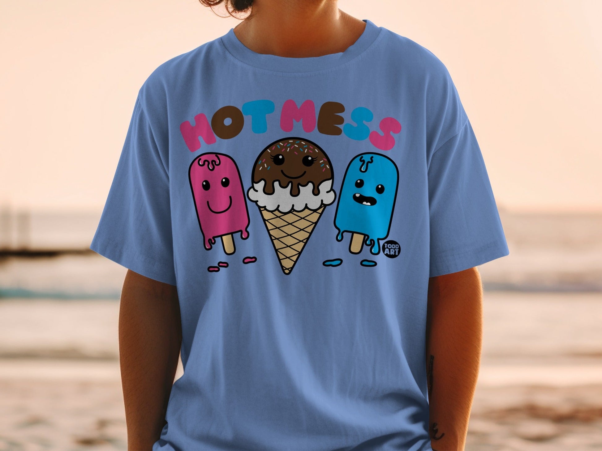 Hot Mess Melting Ice Cream Popsicles T-Shirt