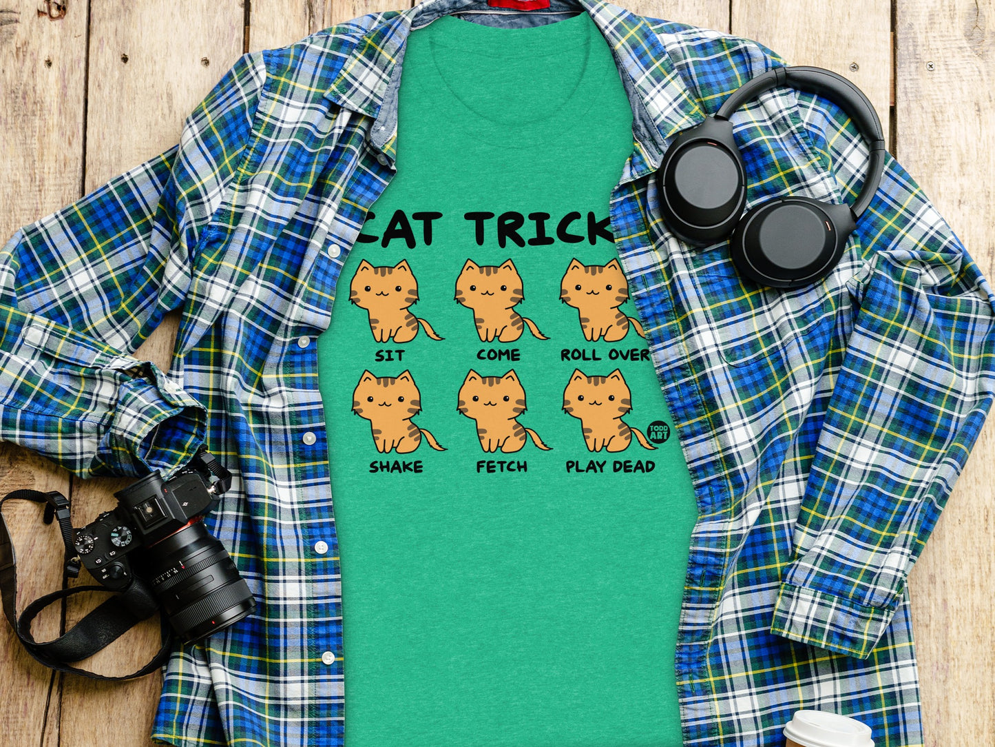 Cute Cat Trick Silly Commands Fashionable Shirt product type