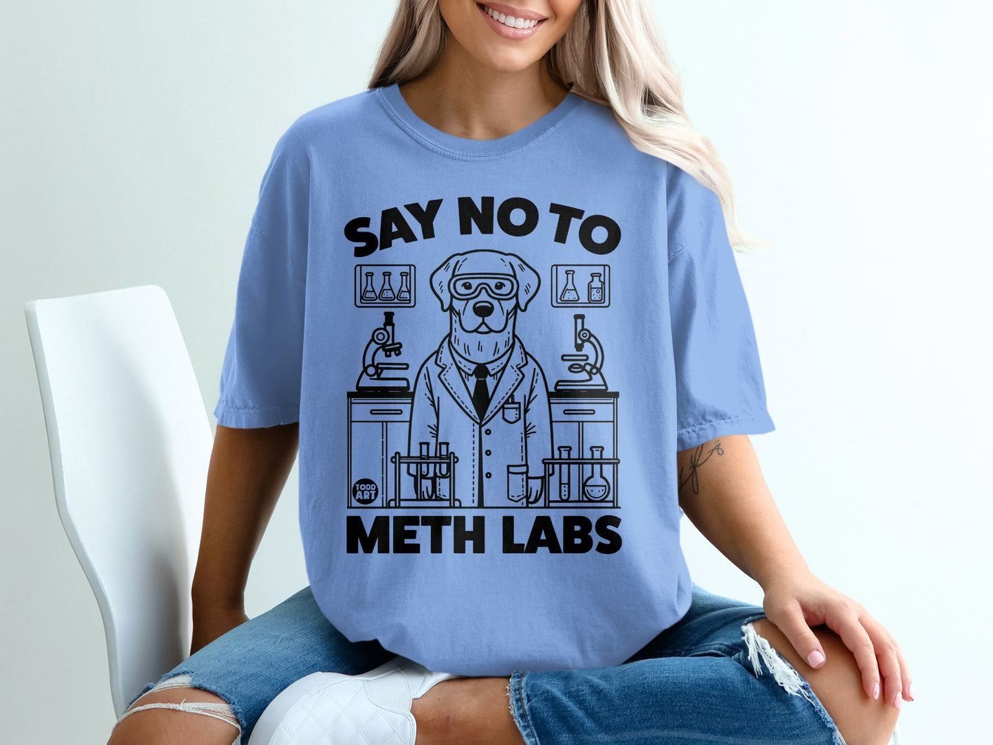 Say No To Meth Labs Dog Scientist Shirt