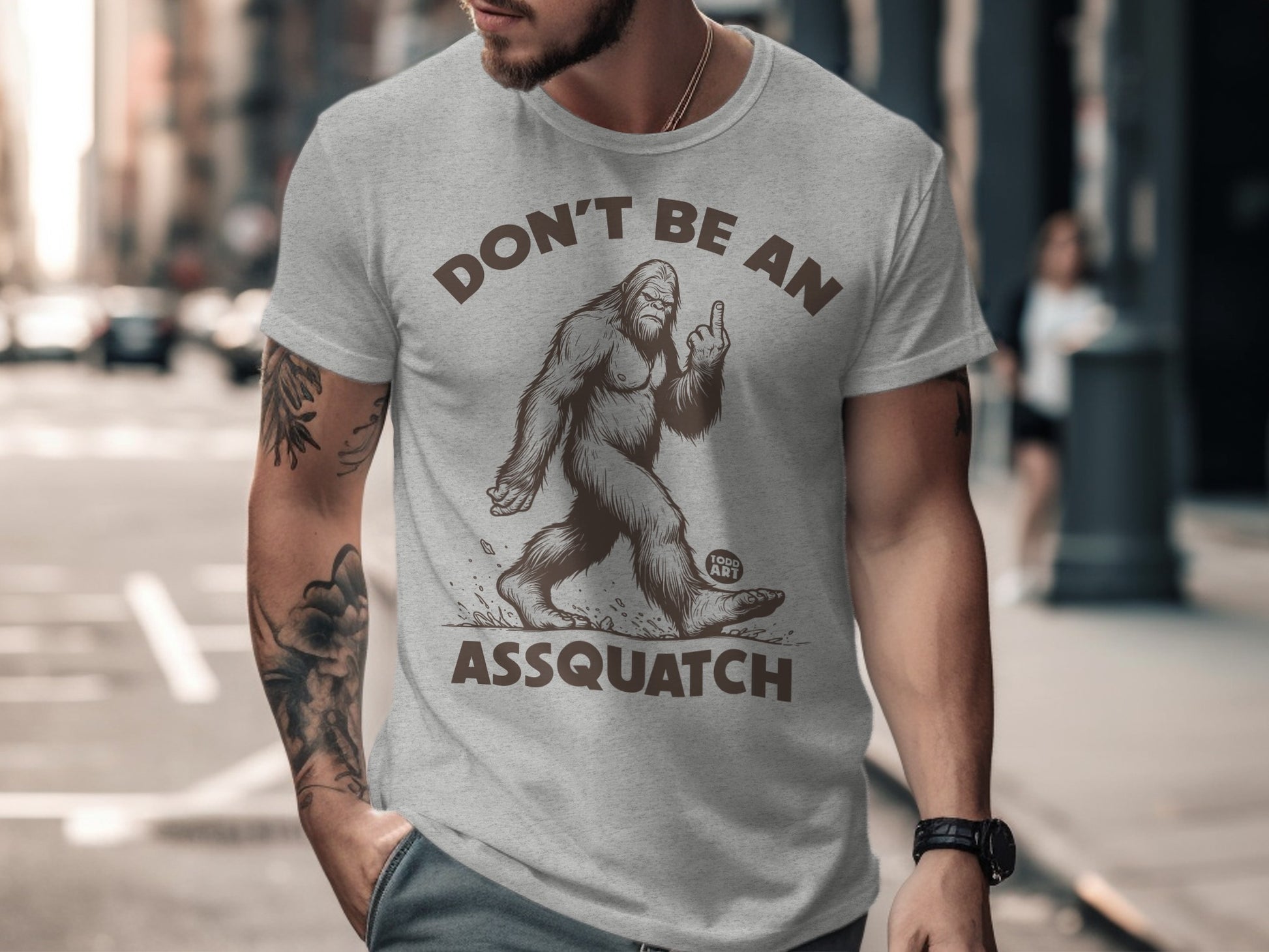 Don't Be An Assquatch Funny Graphic Tee Top Shirt