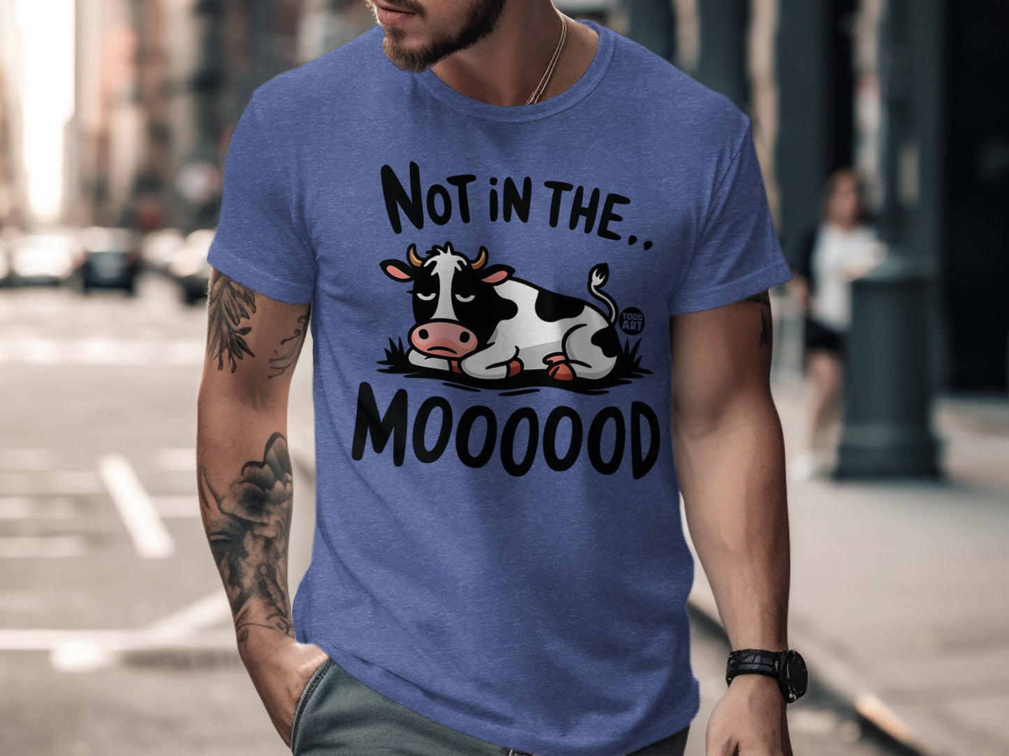 Not In The Mood Funny Cow Graphic T-Shirt