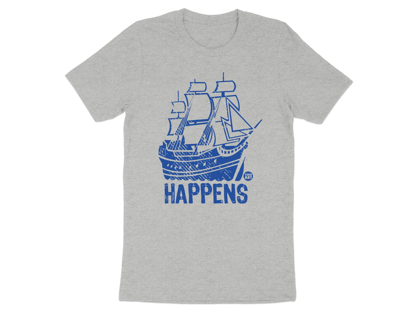 Funny Ship Happens Graphic T-Shirt for Casual Wear