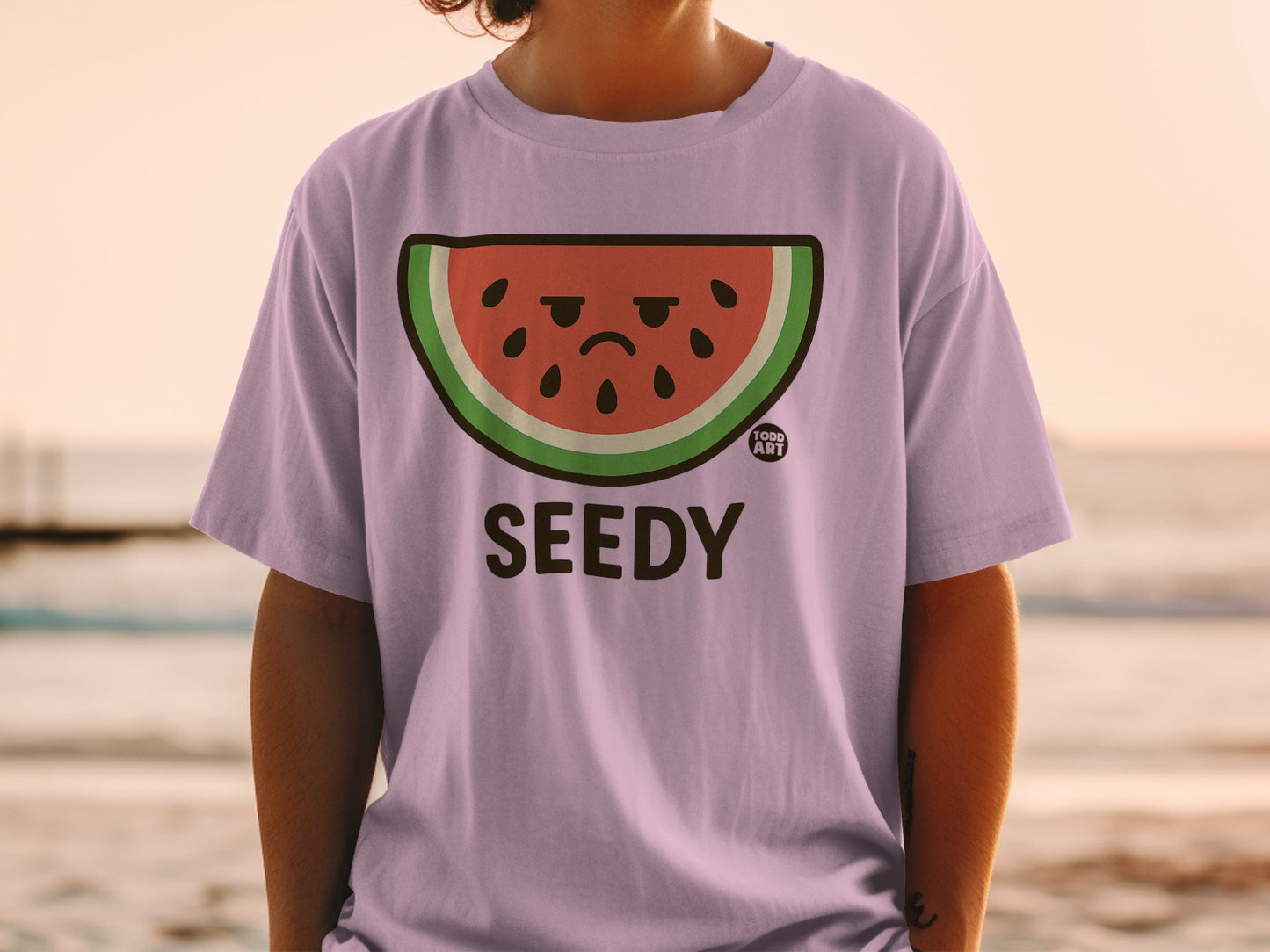 Todd Art Grumpy Watermelon Seedy Light Purple product type