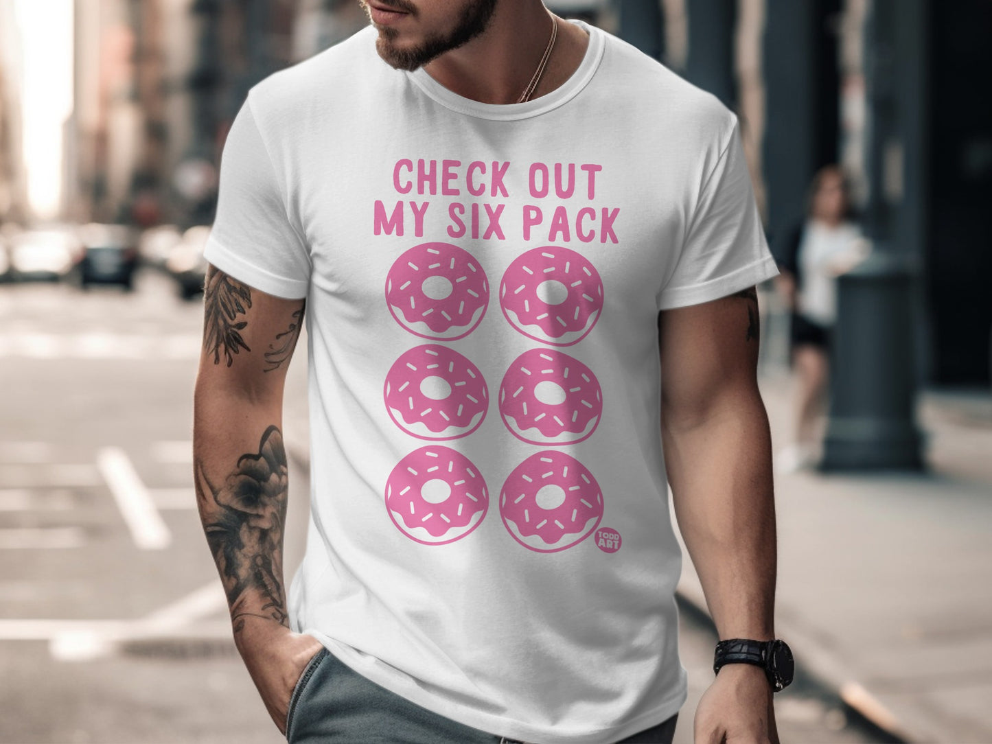 Check Out My Six Pack Donuts Funny Graphic T-Shirt