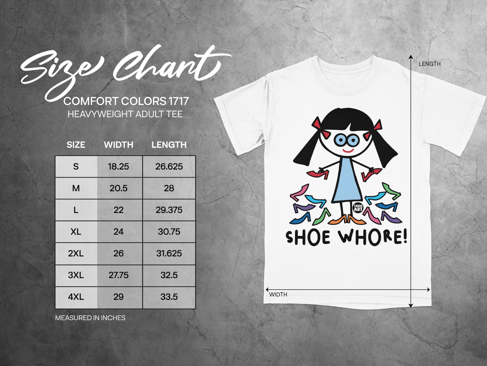 Shoe Whore Graphic Comfort Colors 1717 Heavyweight Tee