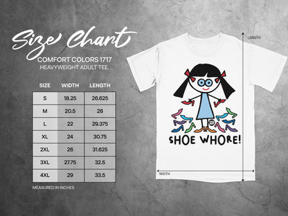Shoe Whore Graphic Comfort Colors 1717 Heavyweight Tee