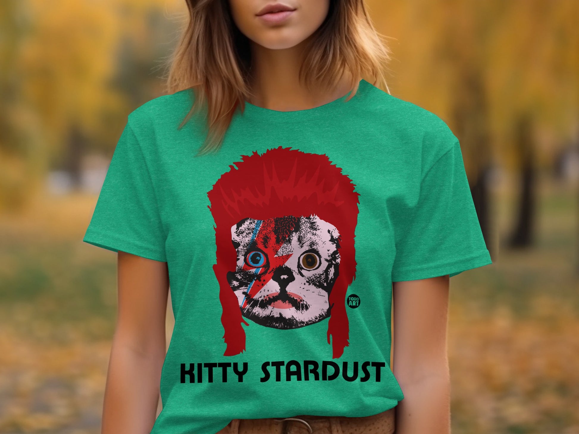 Kitty Stardust Graphic Tee Shirt for Cat Lovers