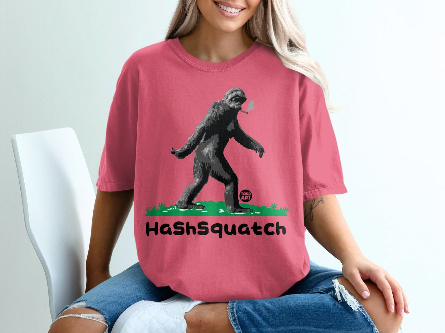 HashSquatch Todd Art Graphic Tee with Sasquatch Design