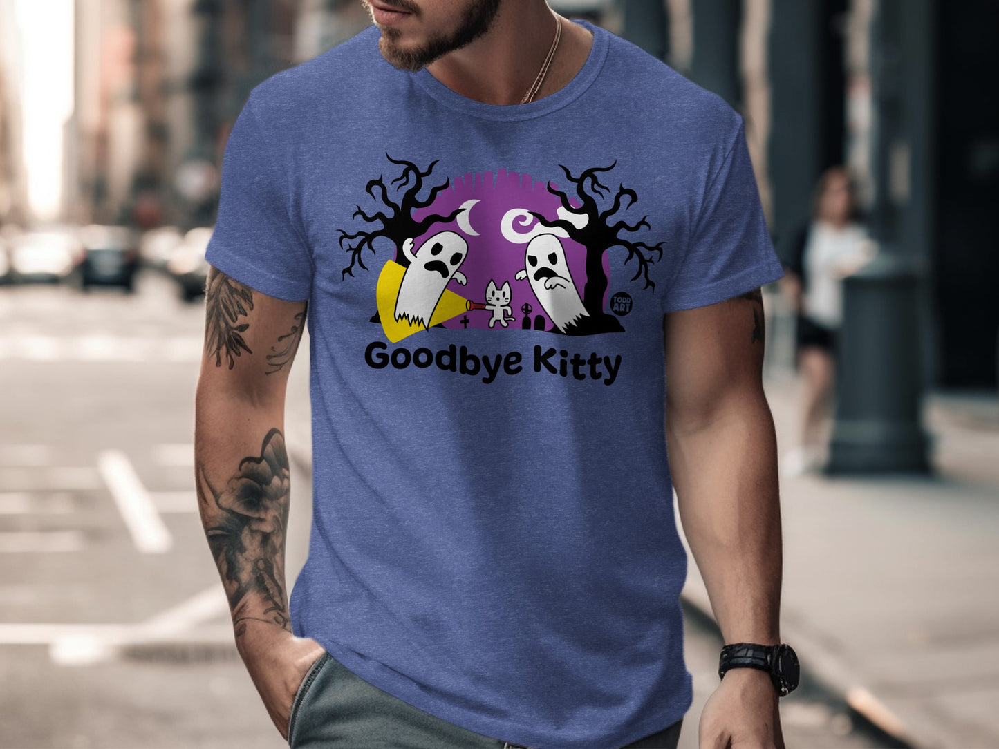 Goodbye Kitty Ghost Spoof Graphic Shirt Product
