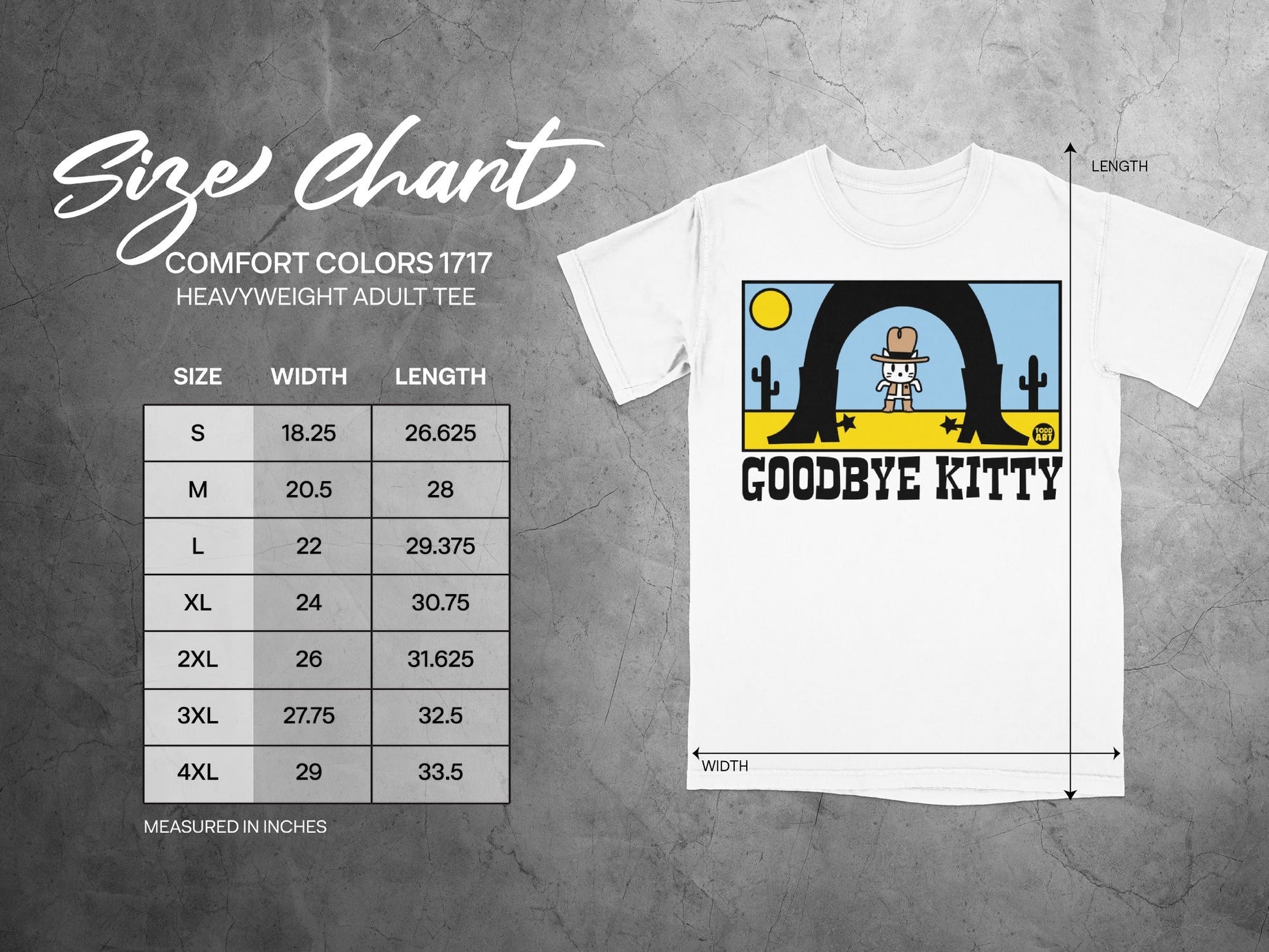 Goodbye Kitty Western Themed Graphic Tee