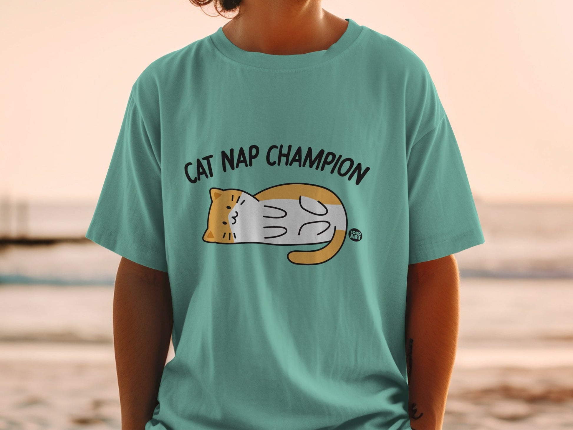 Cat Nap Champion T-Shirt for Relaxation Lovers