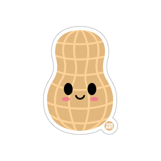 Cute Kawaii Happy Peanut Cartoon Character Sticker