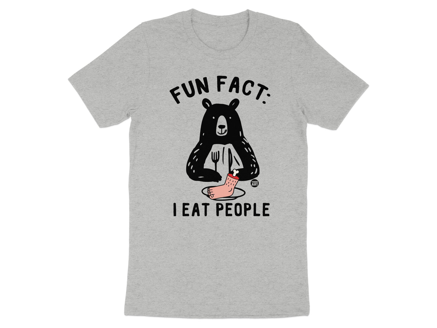 Fun Fact I Eat People Bear Graphic T-shirt