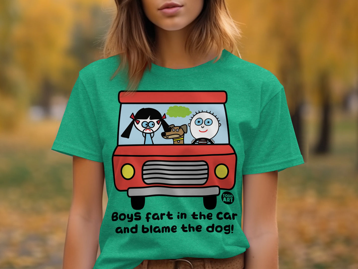 Boys Fart In The Car And Blame The Dog T-Shirt