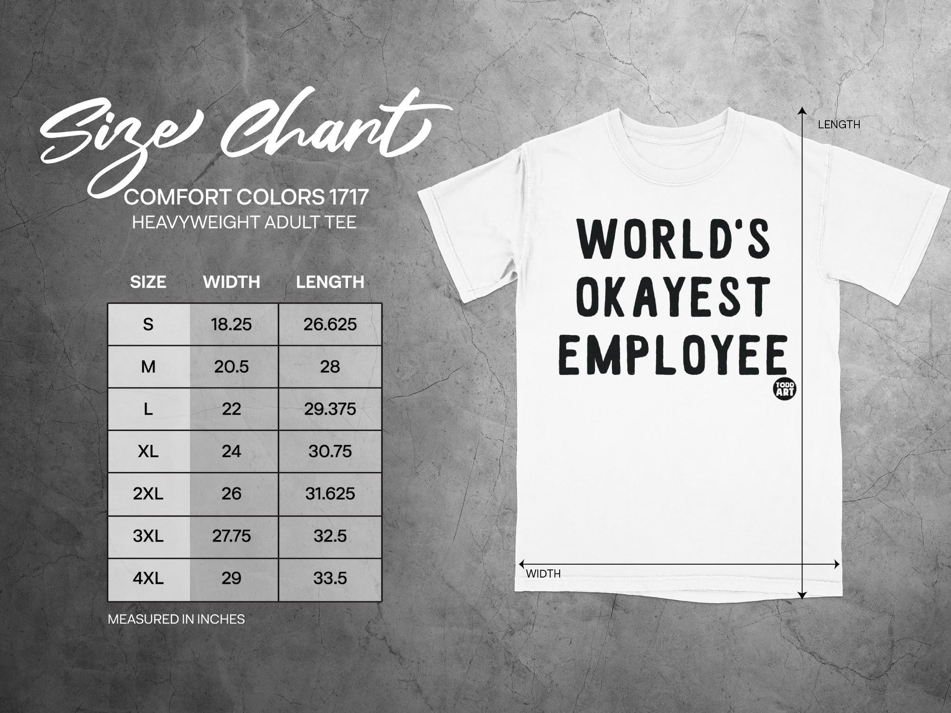 World's Okayest Employee Heavyweight Adult Tee