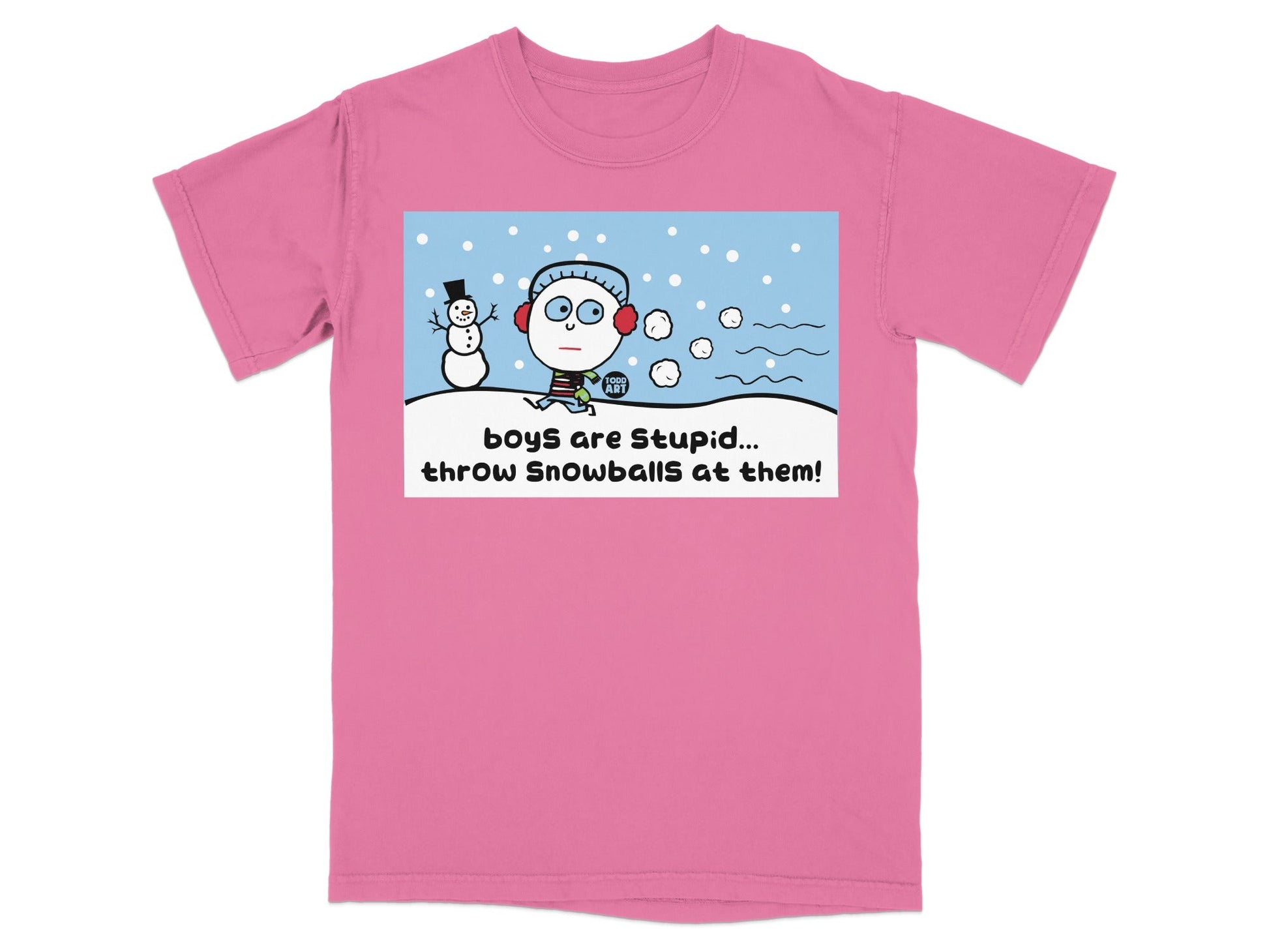 Boys Are Stupid Throw Snowballs At Them T-shirt