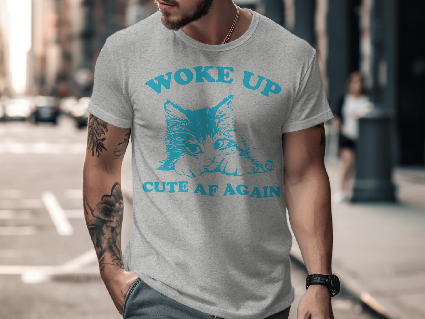 Woke Up Cute AF Again Graphic T-Shirt for Casual Fashion