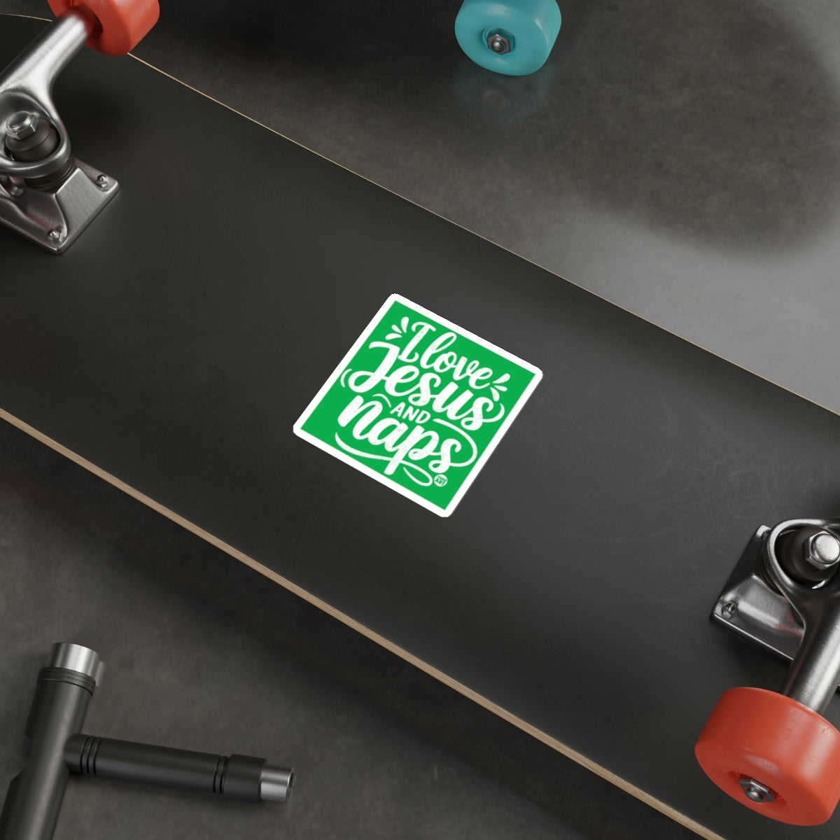 I Love Jesus AND Naps Funny Green Quote 