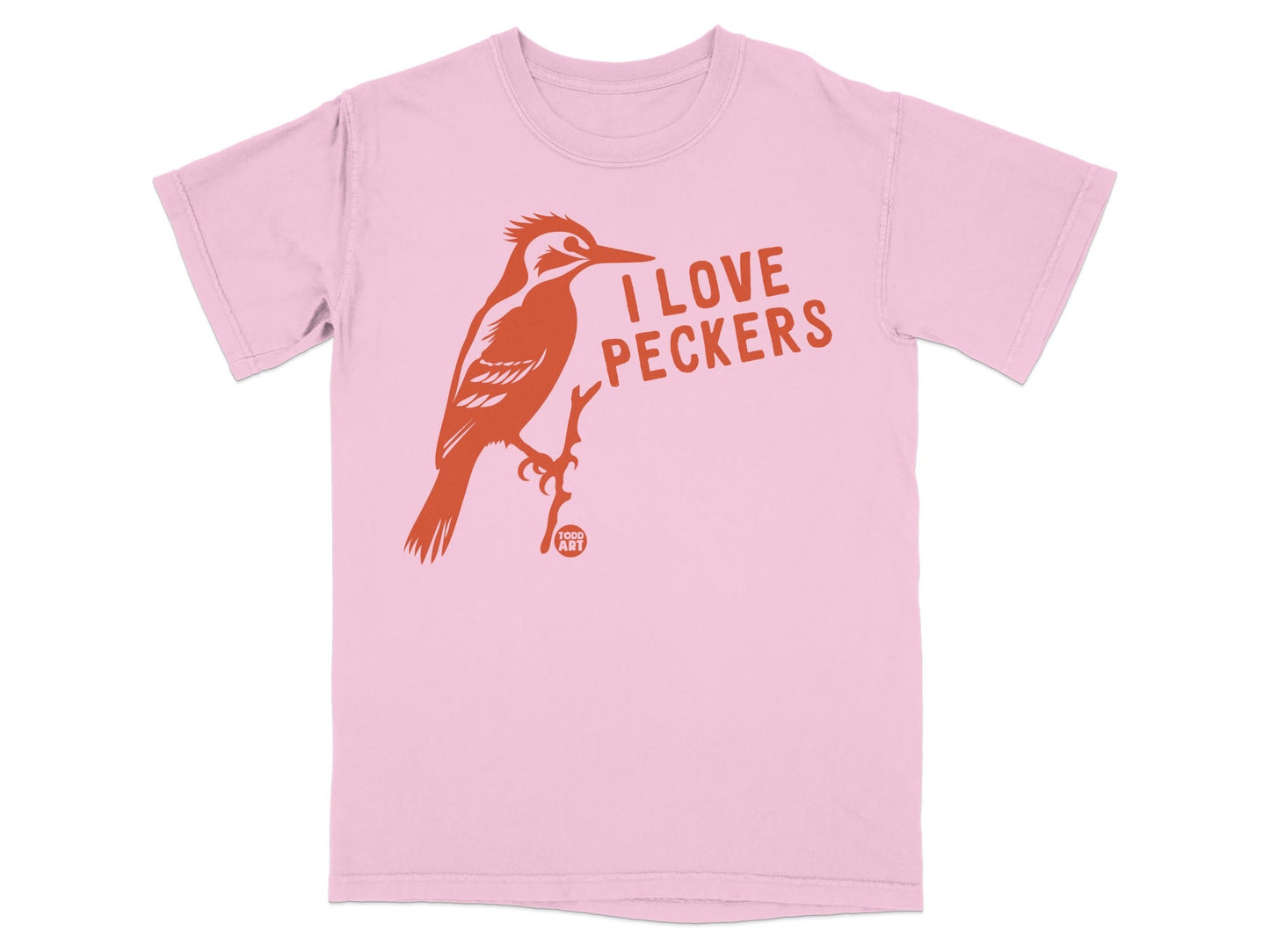 I Love Peckers Bird Graphic Short Sleeve Tee