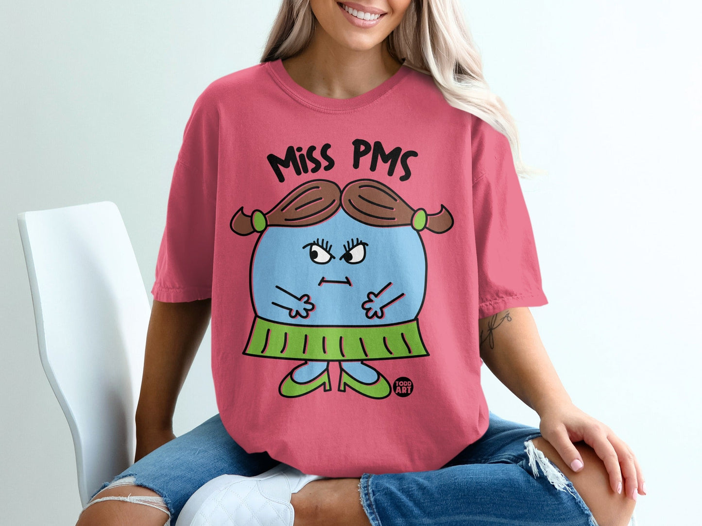 Miss PMS Todd Art Pink Graphic T-Shirt