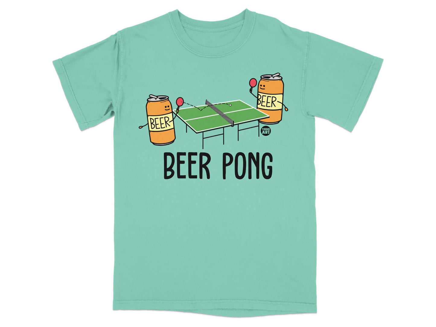 Beer Pong Graphic Shirt with Fun Beer Characters