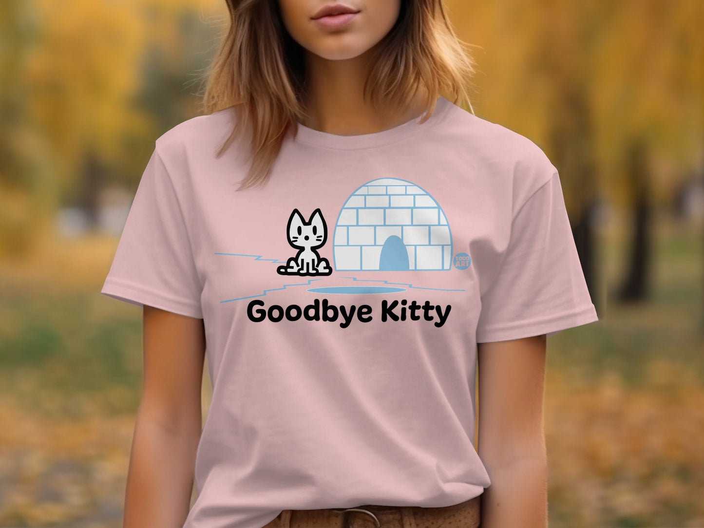 Goodbye Kitty with Igloo Design T-Shirt