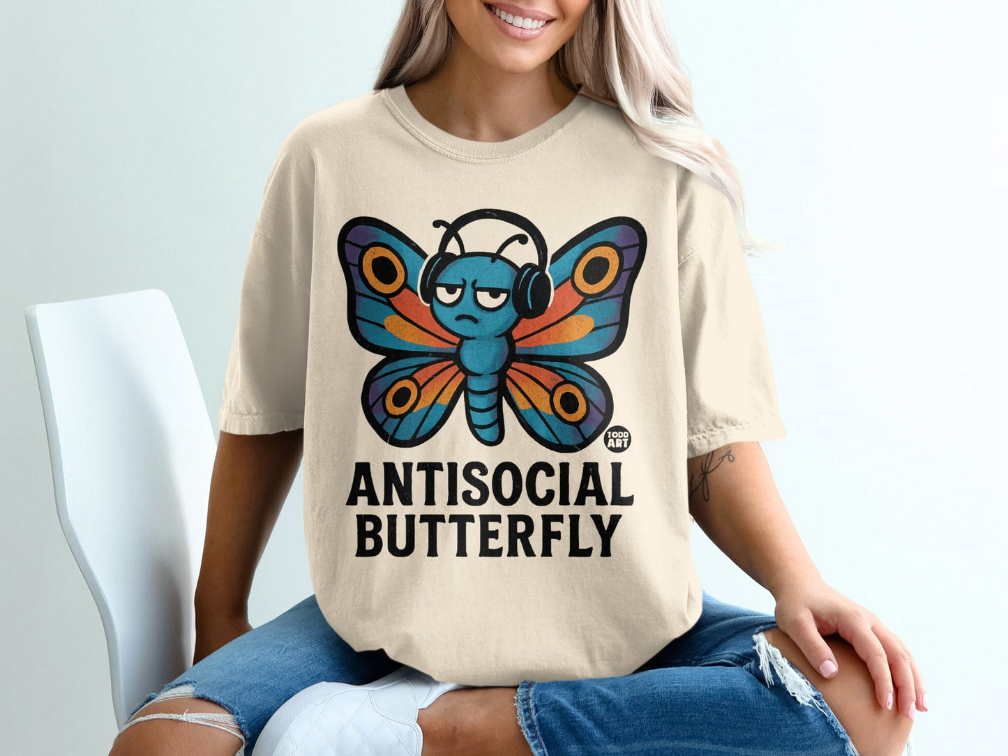 Antisocial Butterfly Graphic Tee for Unique Style