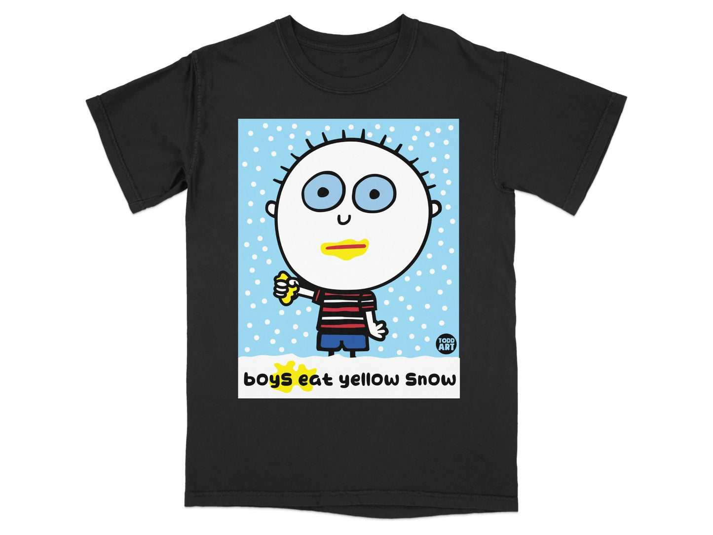 Boys Eat Yellow Snow Cartoon Character T-shirt