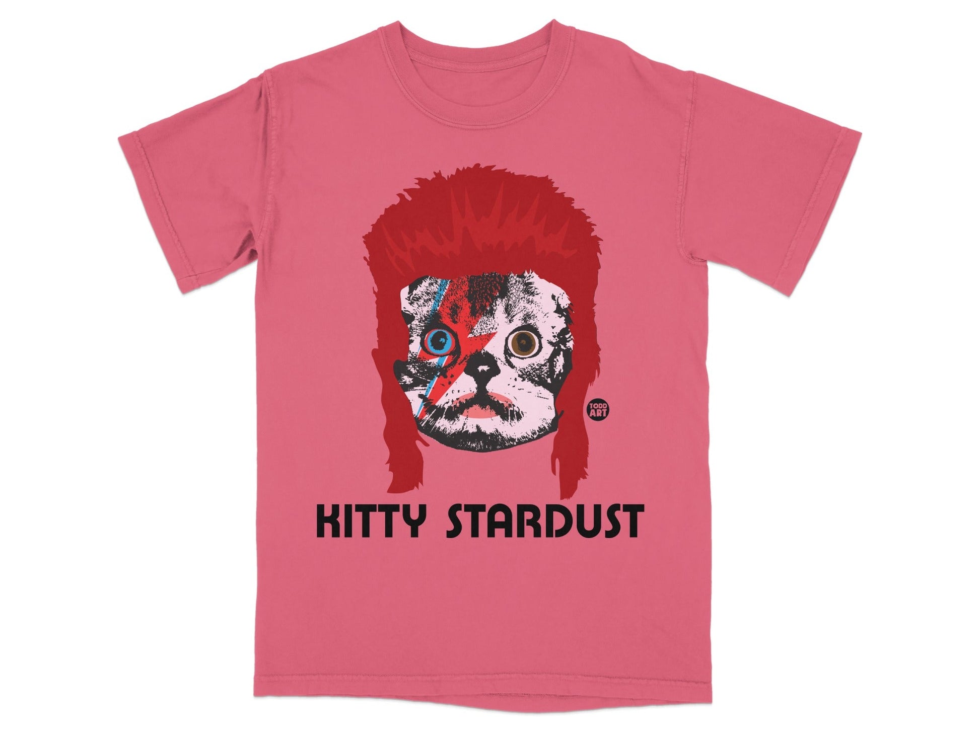 Kitty Stardust David Bowie Inspired Cat T-Shirt