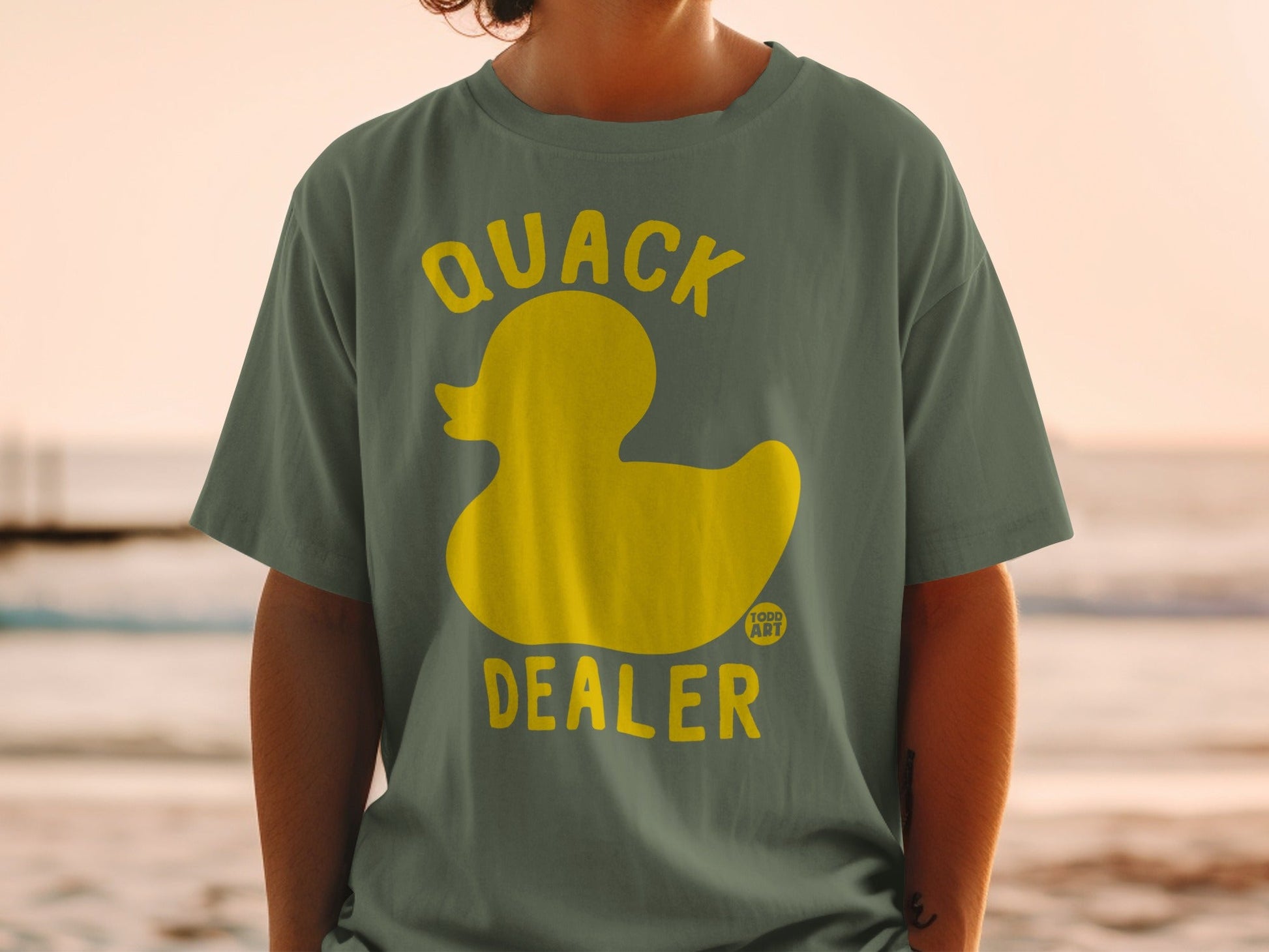 Quack Dealer Graphic Todd Art Duck Design T-shirt