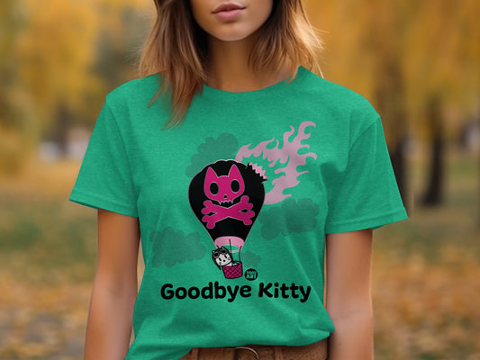 Goodbye Kitty Hot Air Balloon Graphic Shirt