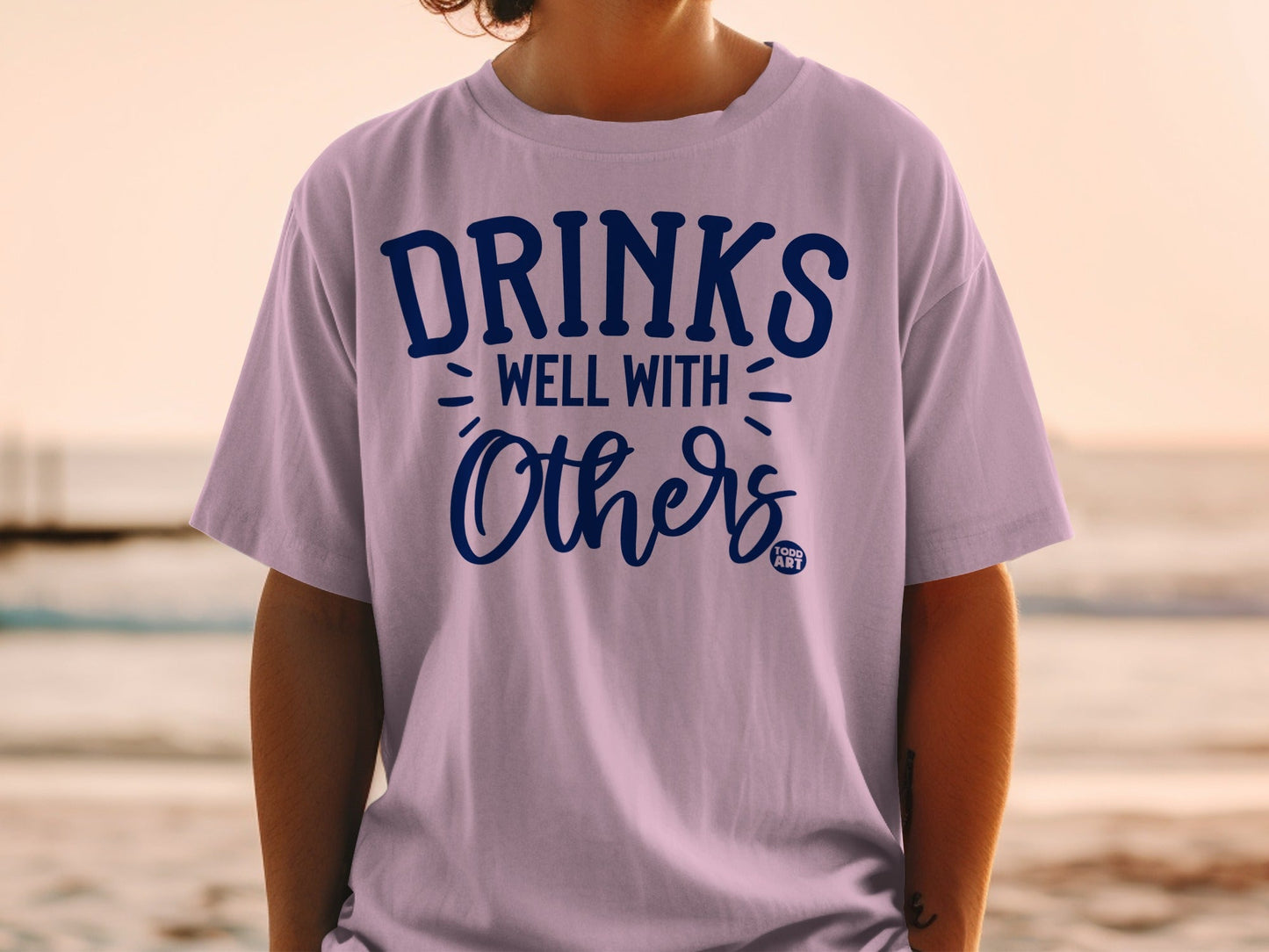 Drinks Well With Others Graphic Tee Shirt