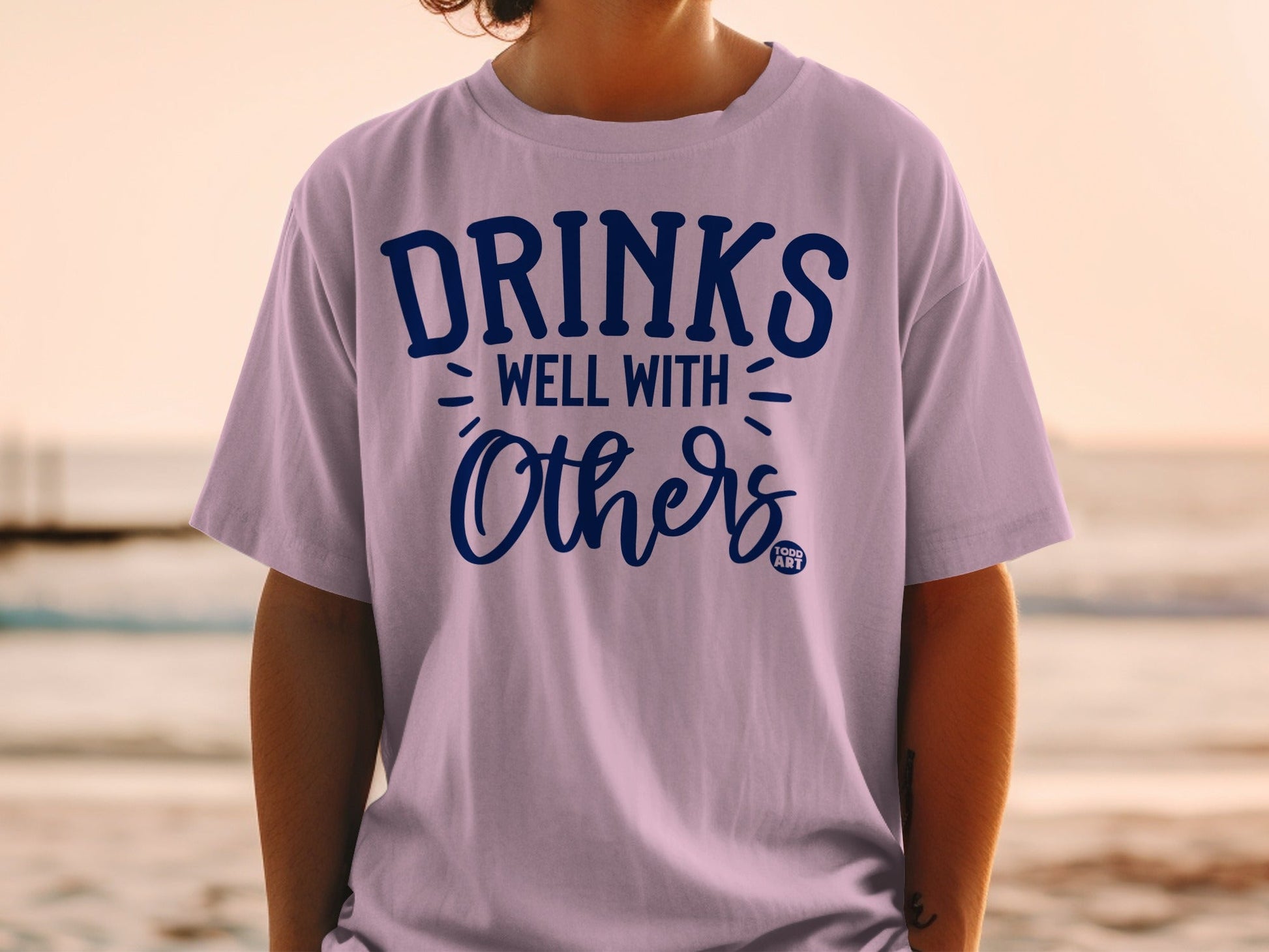 Drinks Well With Others Graphic Tee Shirt