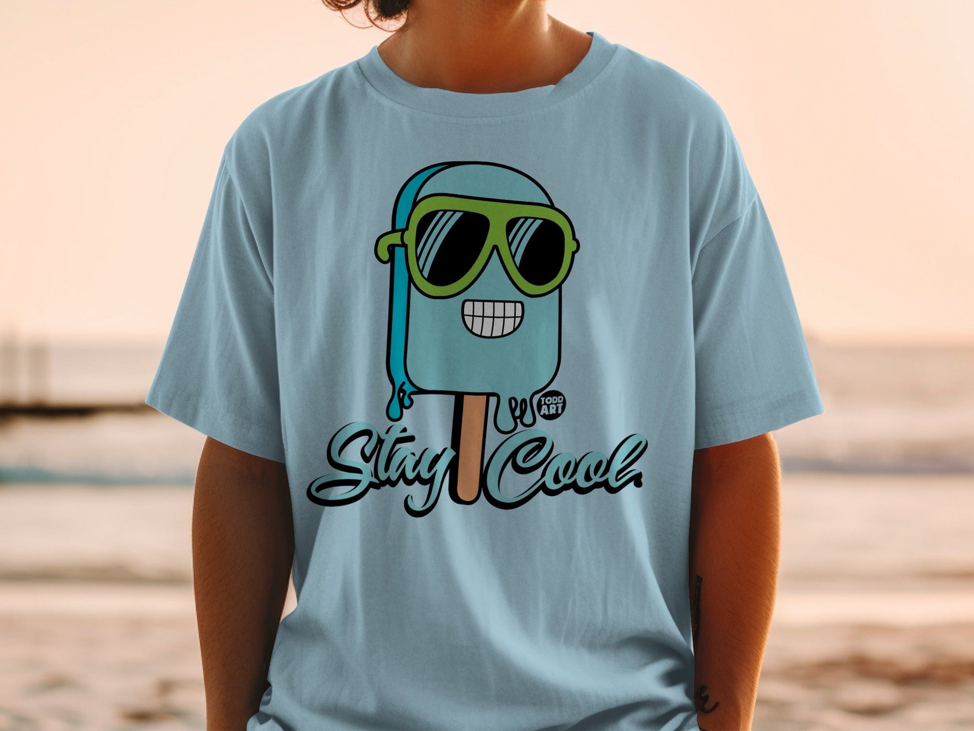 Stay Cool Shades Cartoon Graphic T-Shirt Design Product