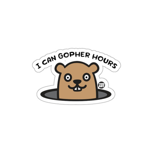Cute Gopher Illustration with Fun Text Sticker