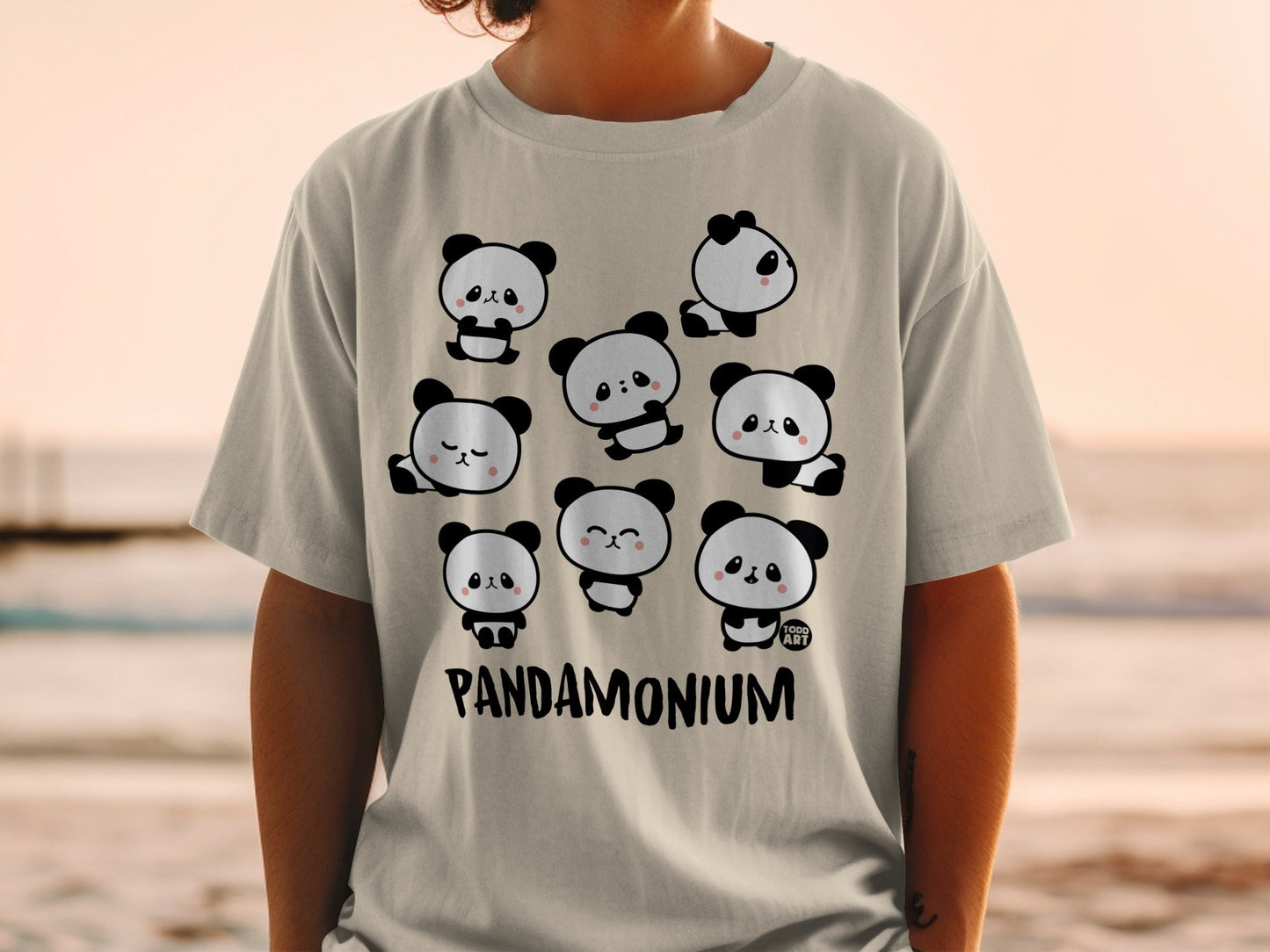 Adorable Pandamonium Graphic T-Shirt for Panda Lovers