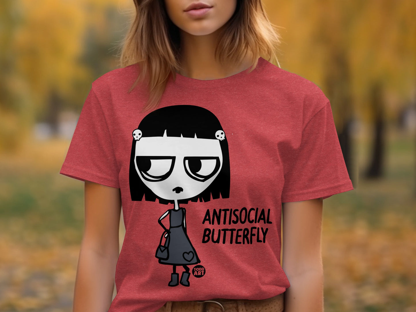Antisocial Butterfly Graphic T-Shirt Fashion