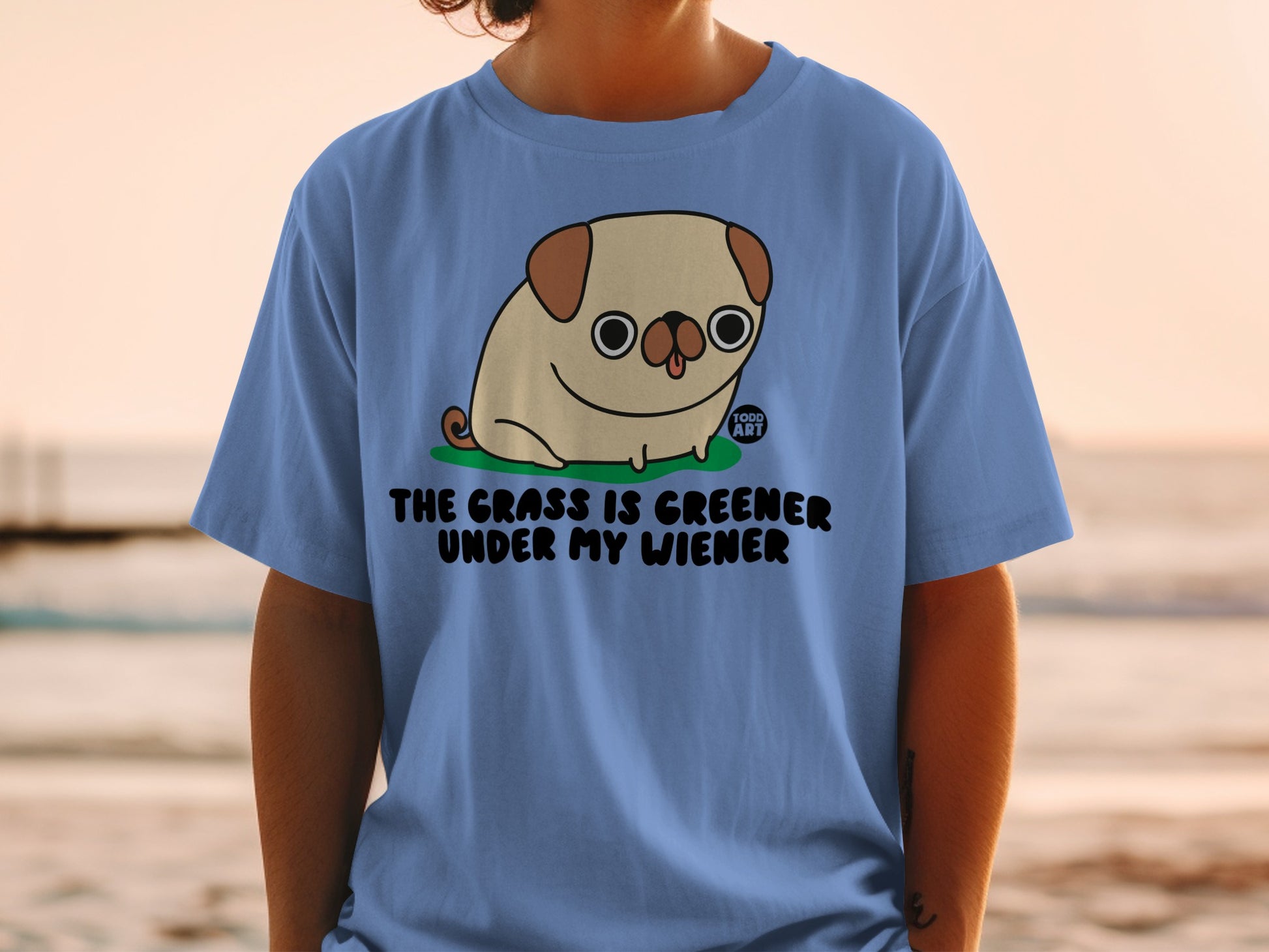 The Grass Is Greener Under My Wiener Funny Shirt