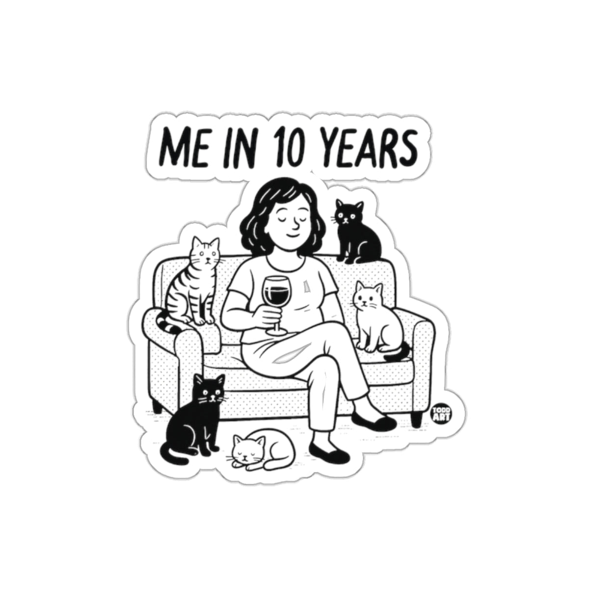 Me In 10 Years Cat Lover Sitting on Sofa product