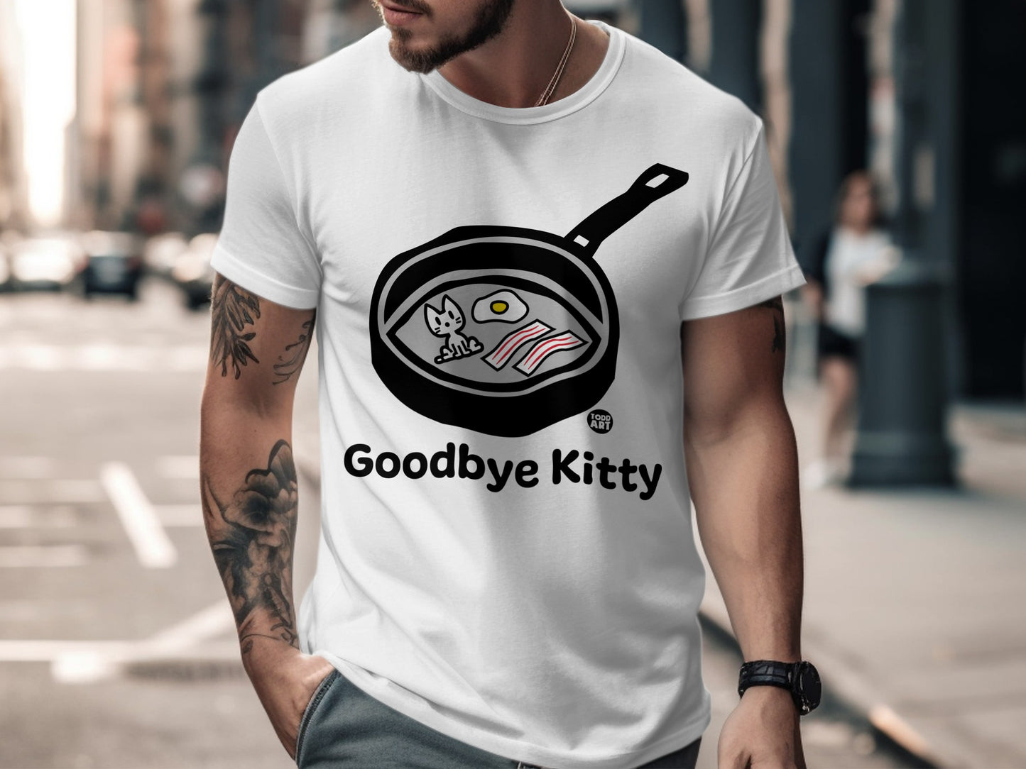 Funny Goodbye Kitty Graphic T-Shirt for Cat Lovers