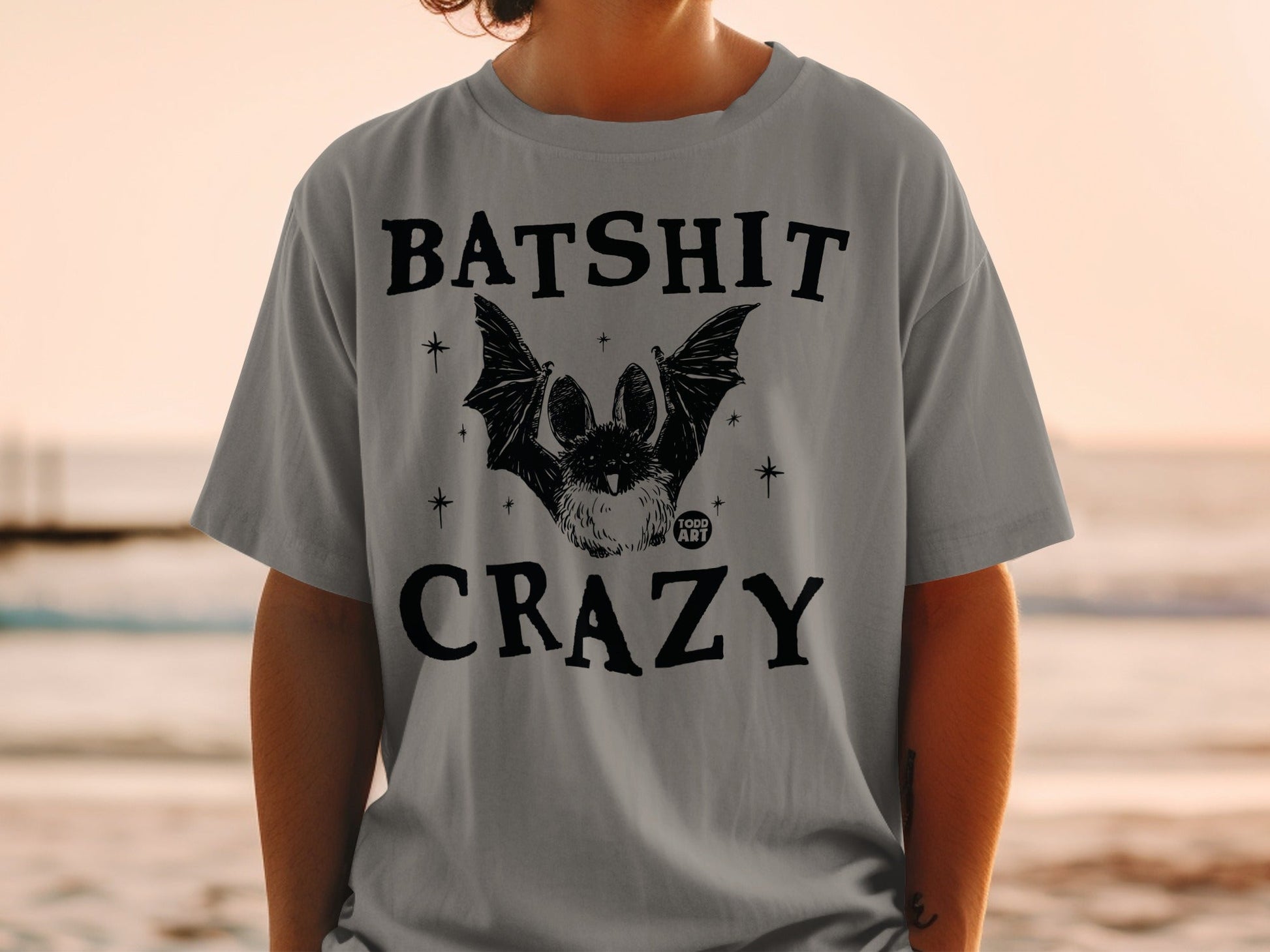 Batshit Crazy Todd Art Graphic Tee shirt