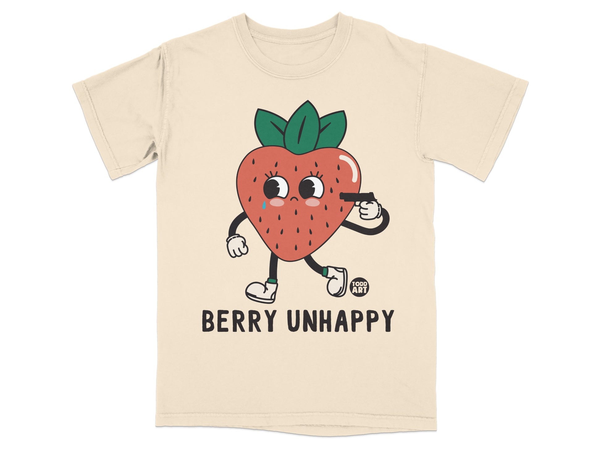 Sad Strawberry Character Berry Unhappy t-shirt product type