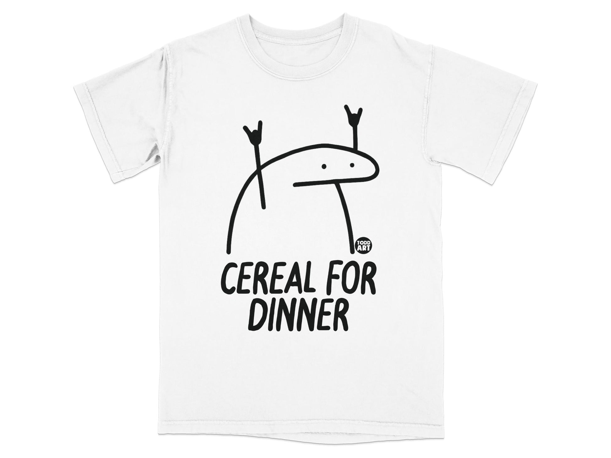 Cereal For Dinner Funny Graphic Design T-Shirt