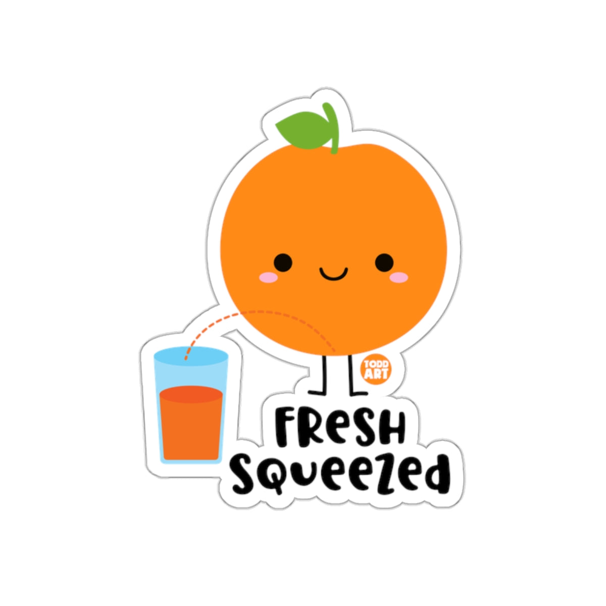 Fresh Squeezed Smiling Orange Juice Sticker