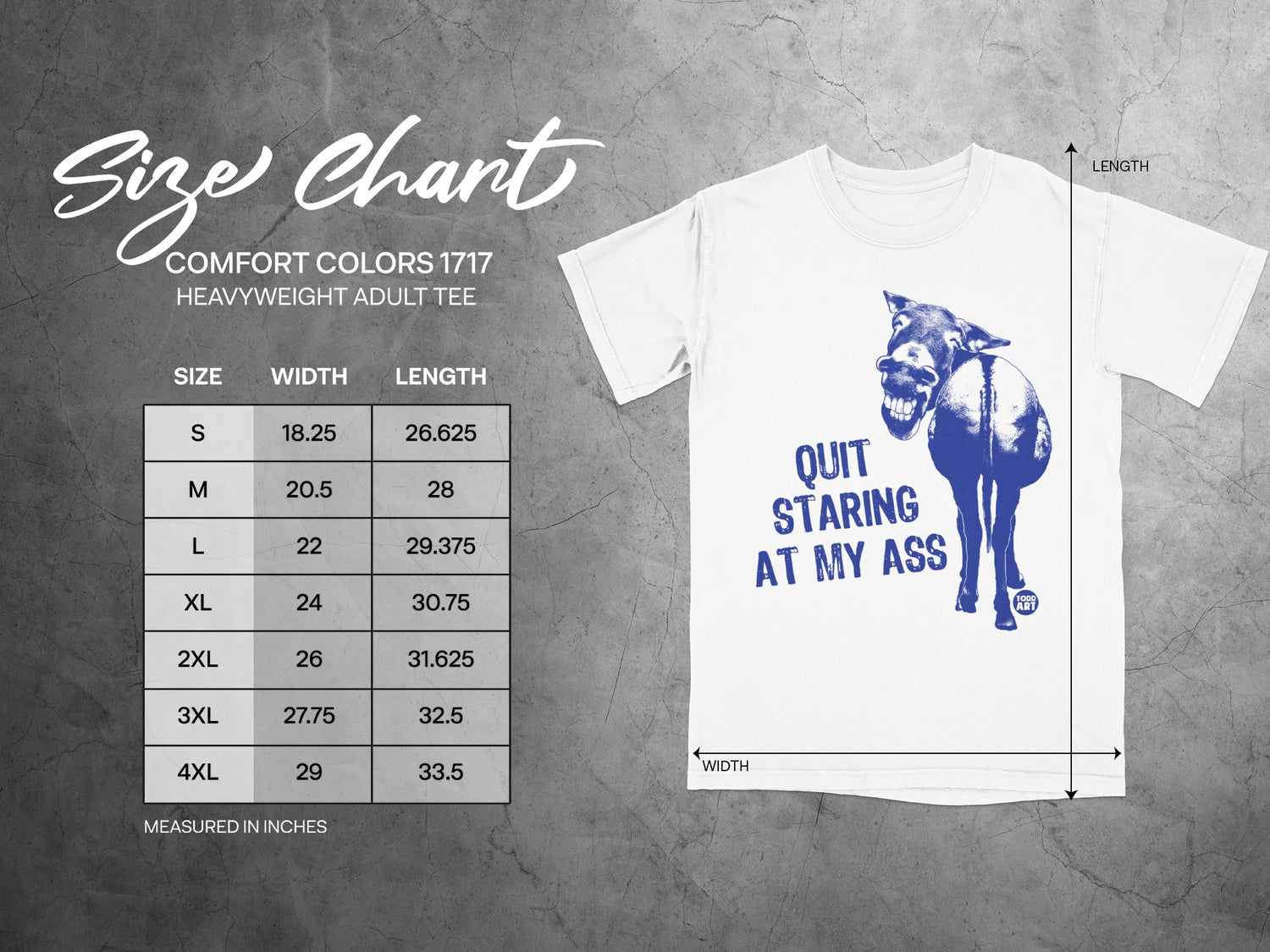 Quit Staring at My Ass Funny Graphic Tee-Shirt